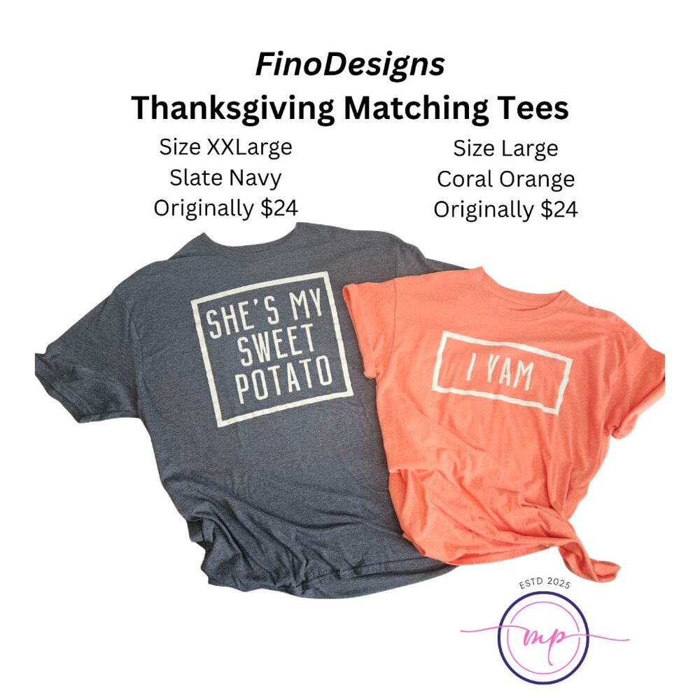 Couples 'She's My Sweet Potato, I Yam' Thanksgiving T-Shirts